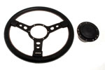 Steering Wheel Kit 14" Vinyl Semi Dish Black Centre - LL1119B36 - Mountney